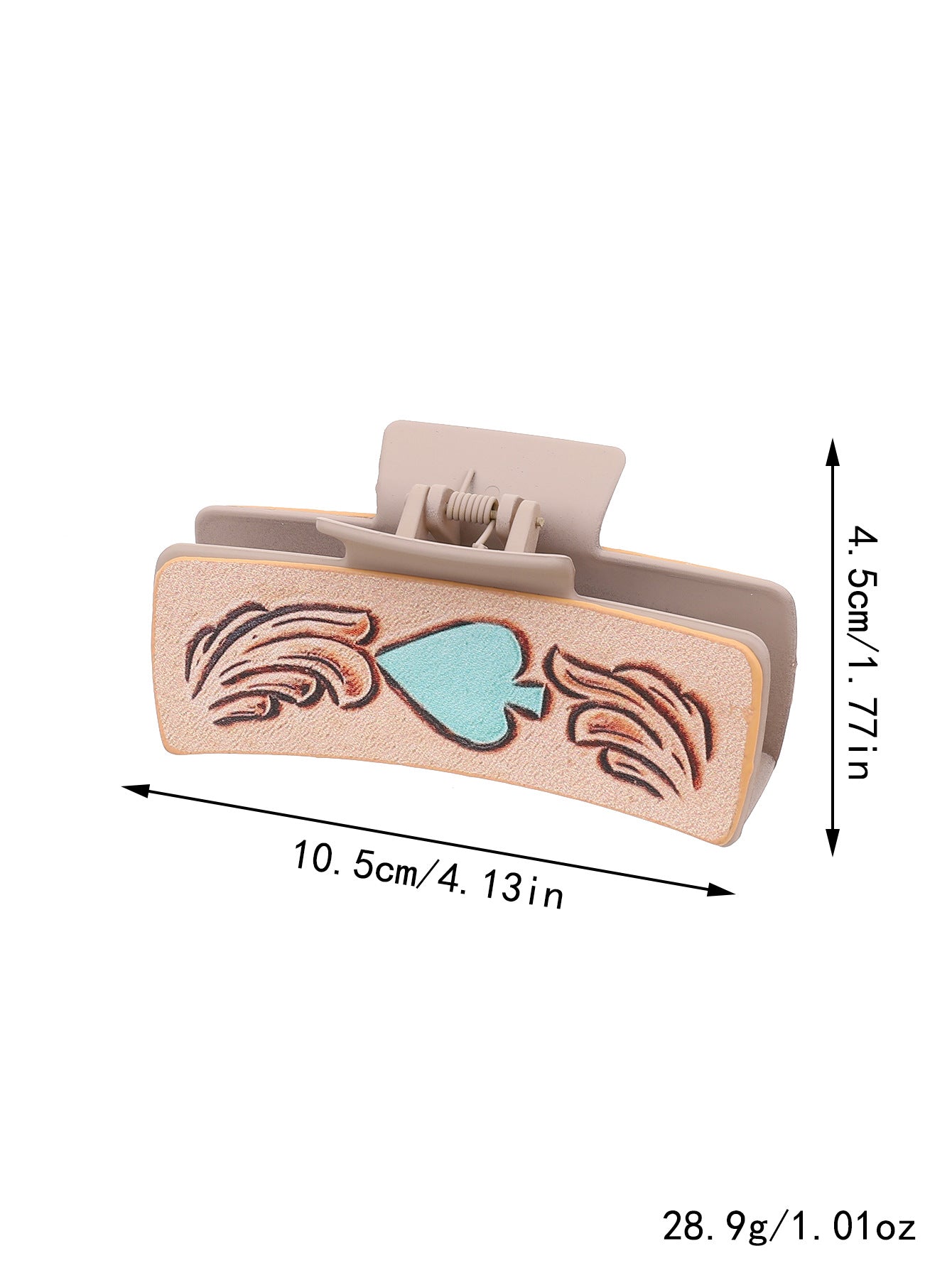 Wholesale western cowboy horsehair leather hair clip shark clip